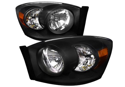 Spec-D Black Crystal Headlights 06-08 Dodge Ram Spec-D Black Crystal Headlights 06-08 Dodge Ram